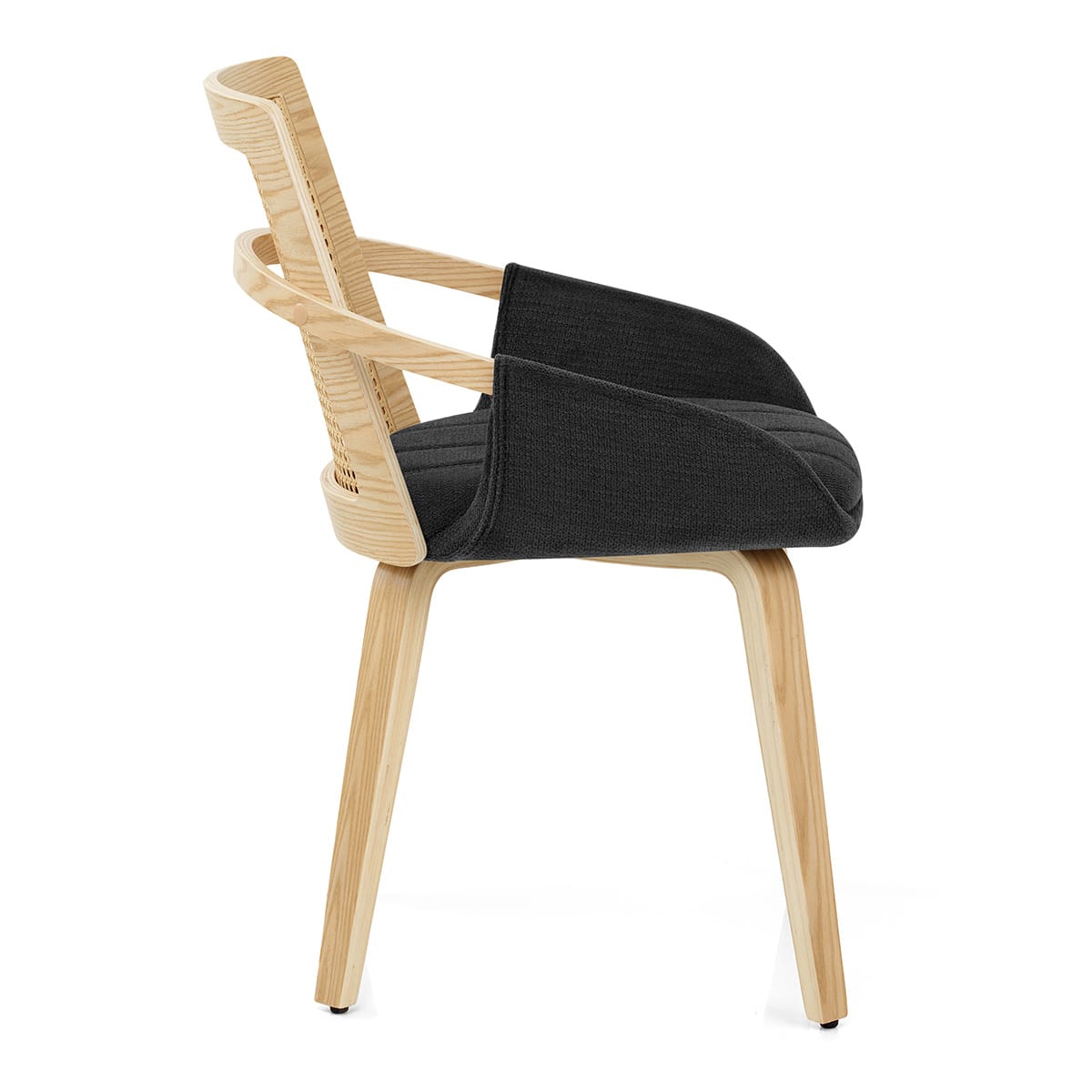 Sedia Legno Tessuto - Cleveland Nero