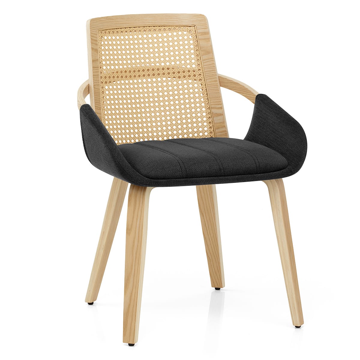Sedia Legno Tessuto - Cleveland Nero