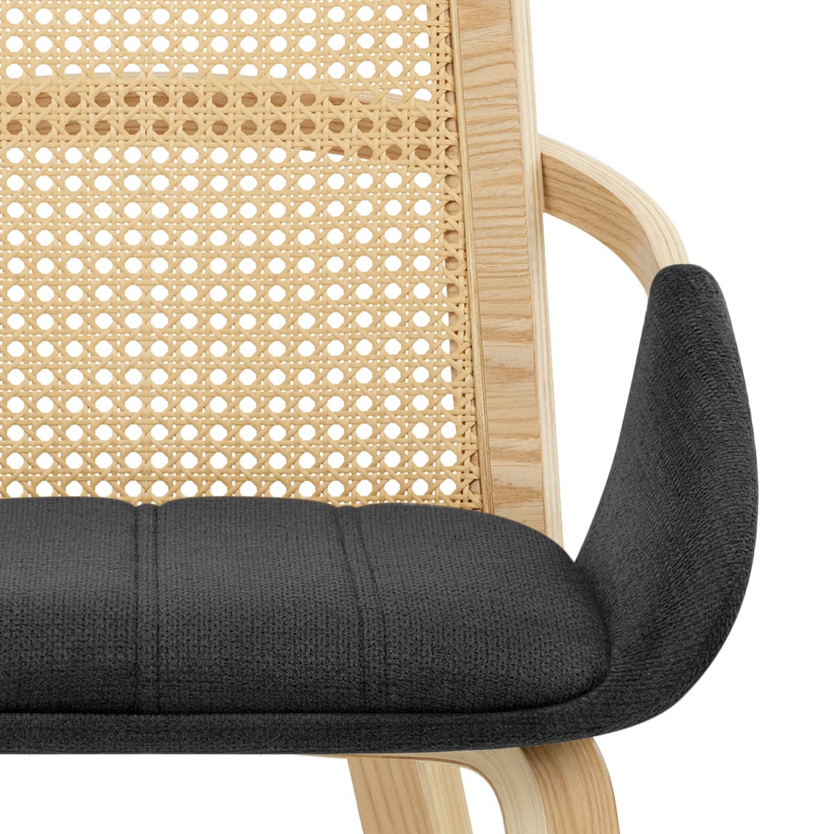 Sedia Legno Tessuto - Cleveland Nero