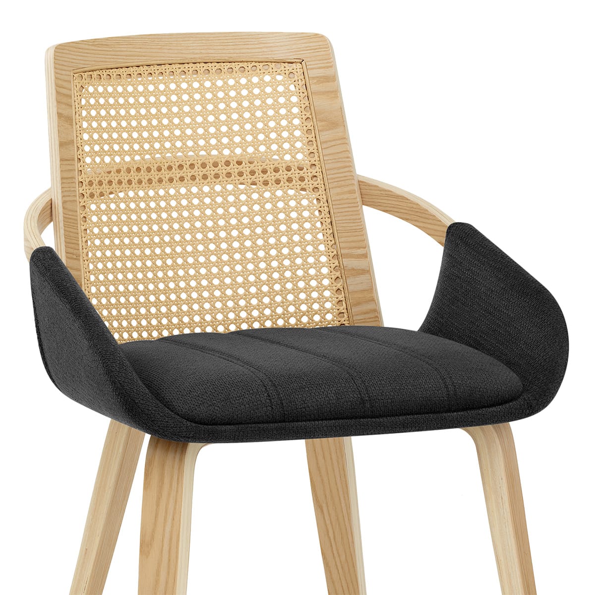 Sedia Legno Tessuto - Cleveland Nero