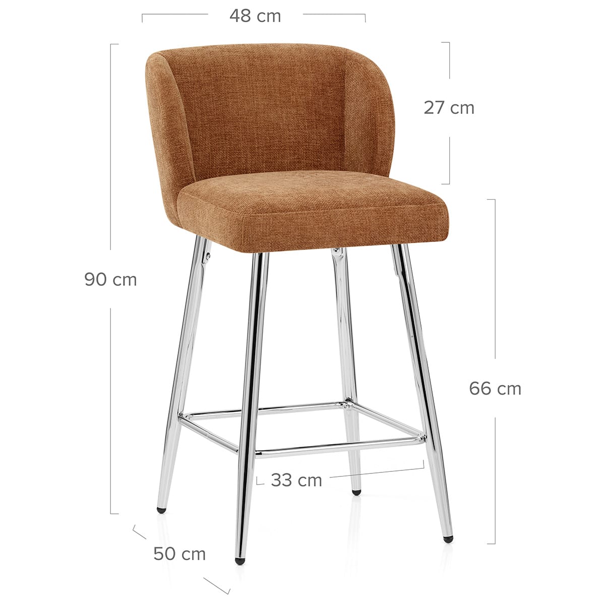 Sgabello Tessuto - Coast Marrone
