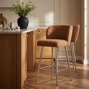 Sgabello Tessuto - Coast Marrone