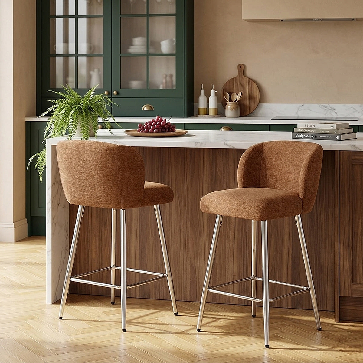Sgabello Tessuto - Coast Marrone