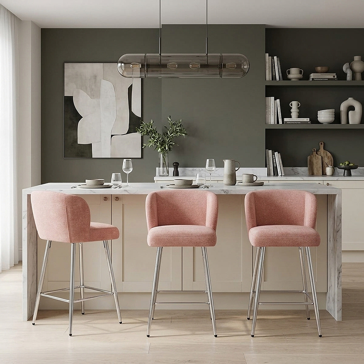 Sgabello Tessuto - Coast Rosa