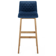 Sgabello Velluto Quercia - Colt Blu