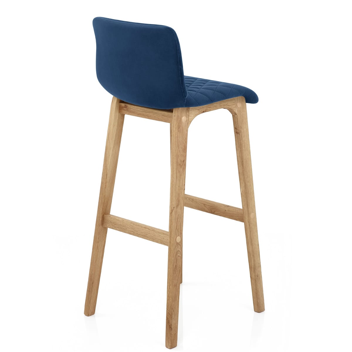 Sgabello Velluto Quercia - Colt Blu