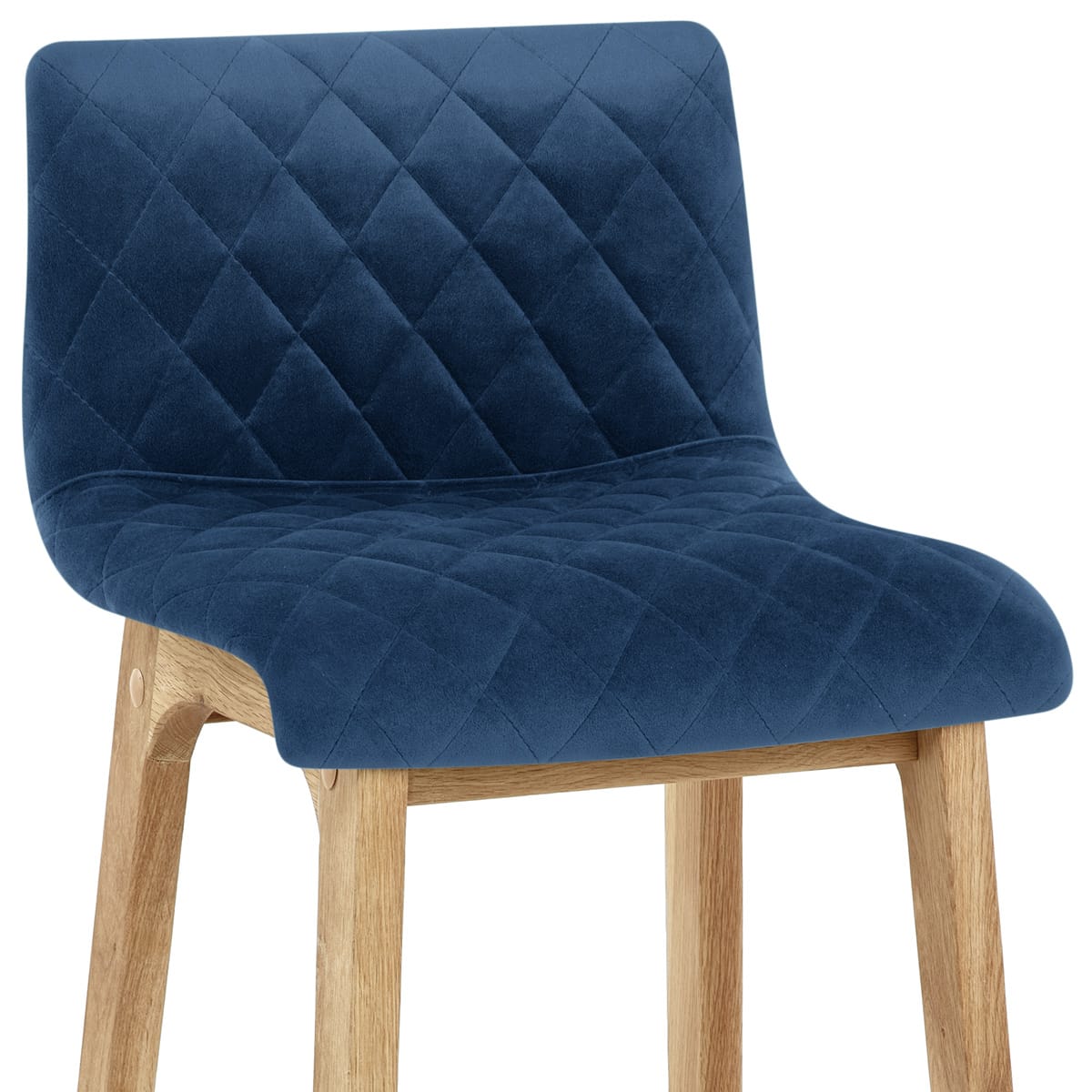 Sgabello Velluto Quercia - Colt Blu