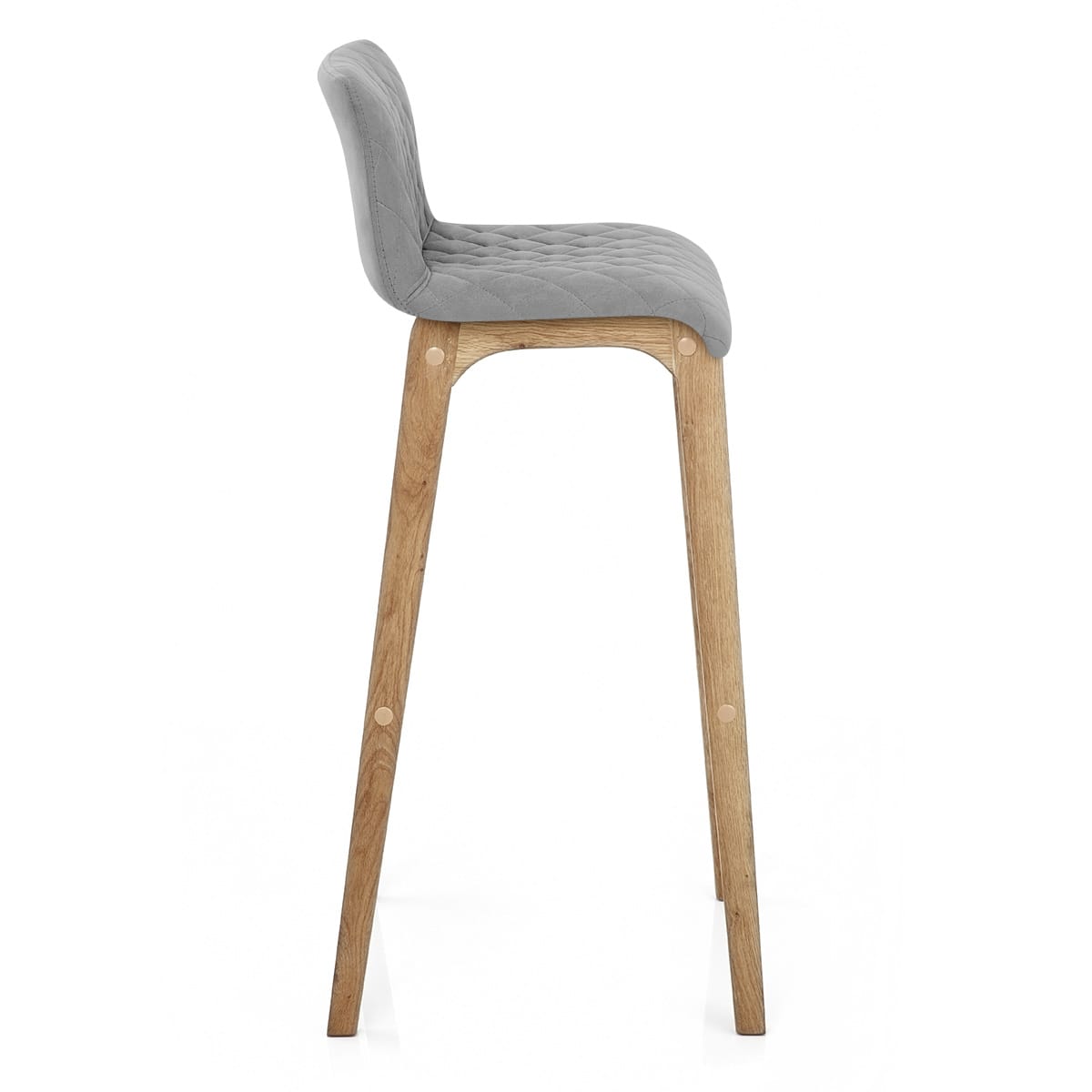 Sgabello Velluto Quercia - Colt Grigio