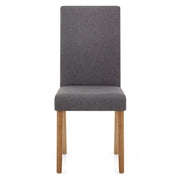 Sedia Legno Tessuto Quercia - Columbus Grigio