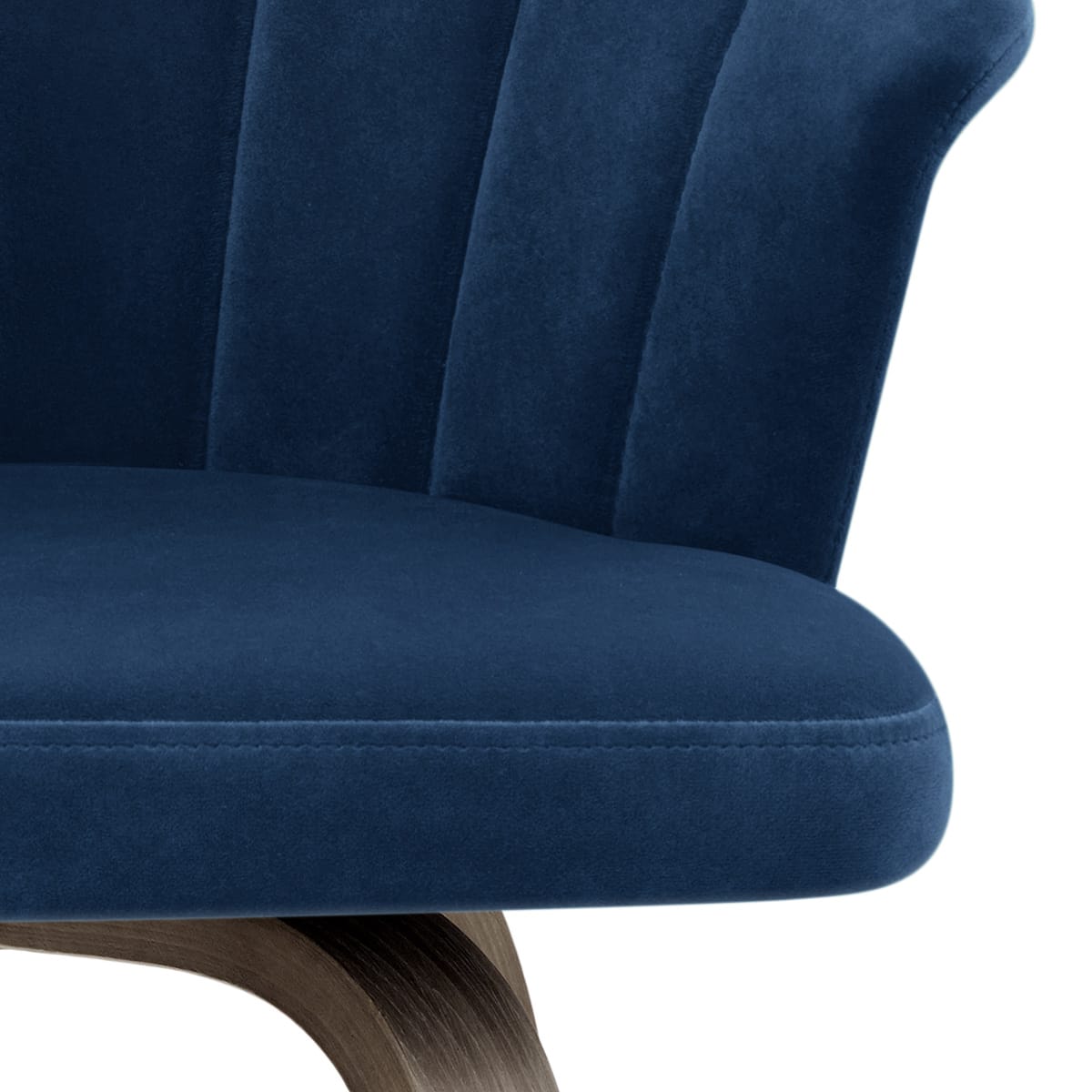 Sgabello Velluto Legno - Concerto Blu