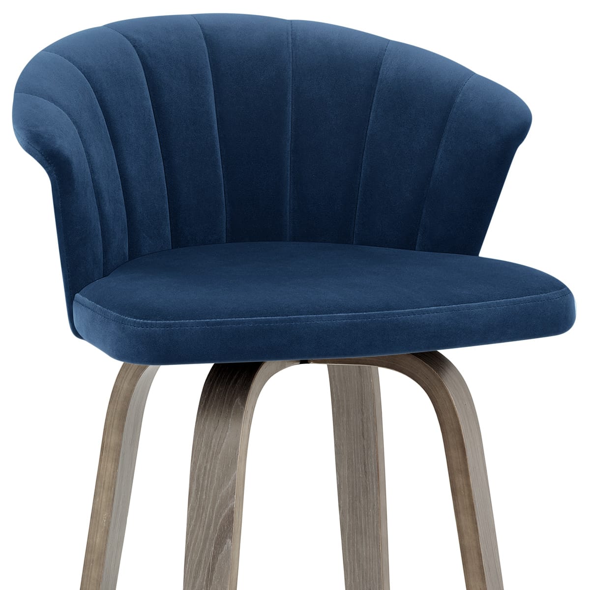 Sgabello Velluto Legno - Concerto Blu