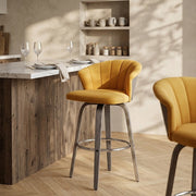 Sgabello Velluto Legno - Concerto Giallo