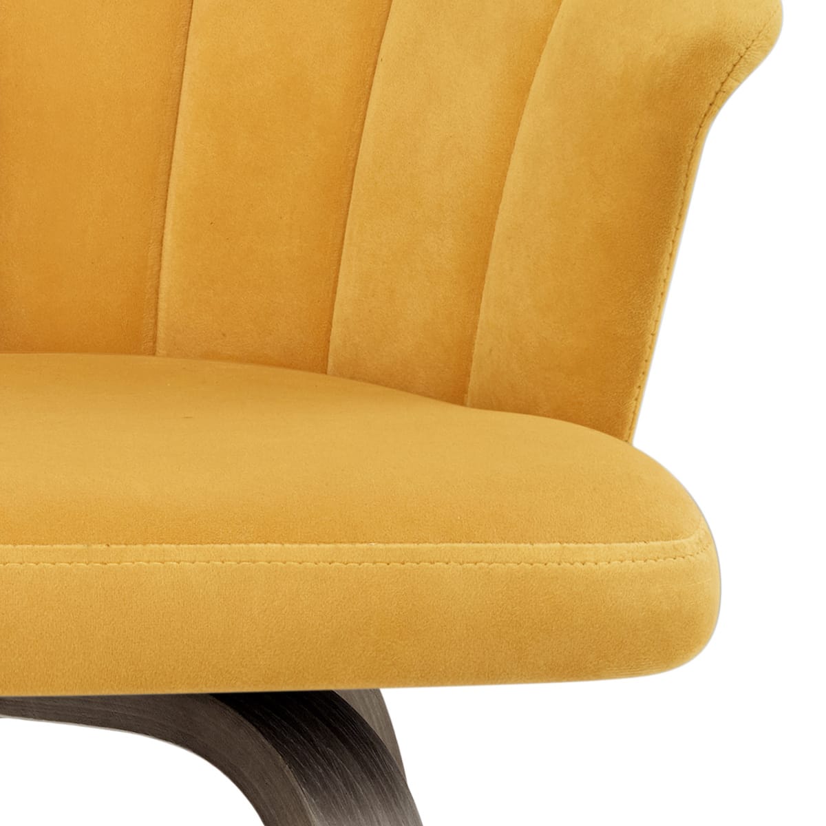 Sgabello Velluto Legno - Concerto Giallo
