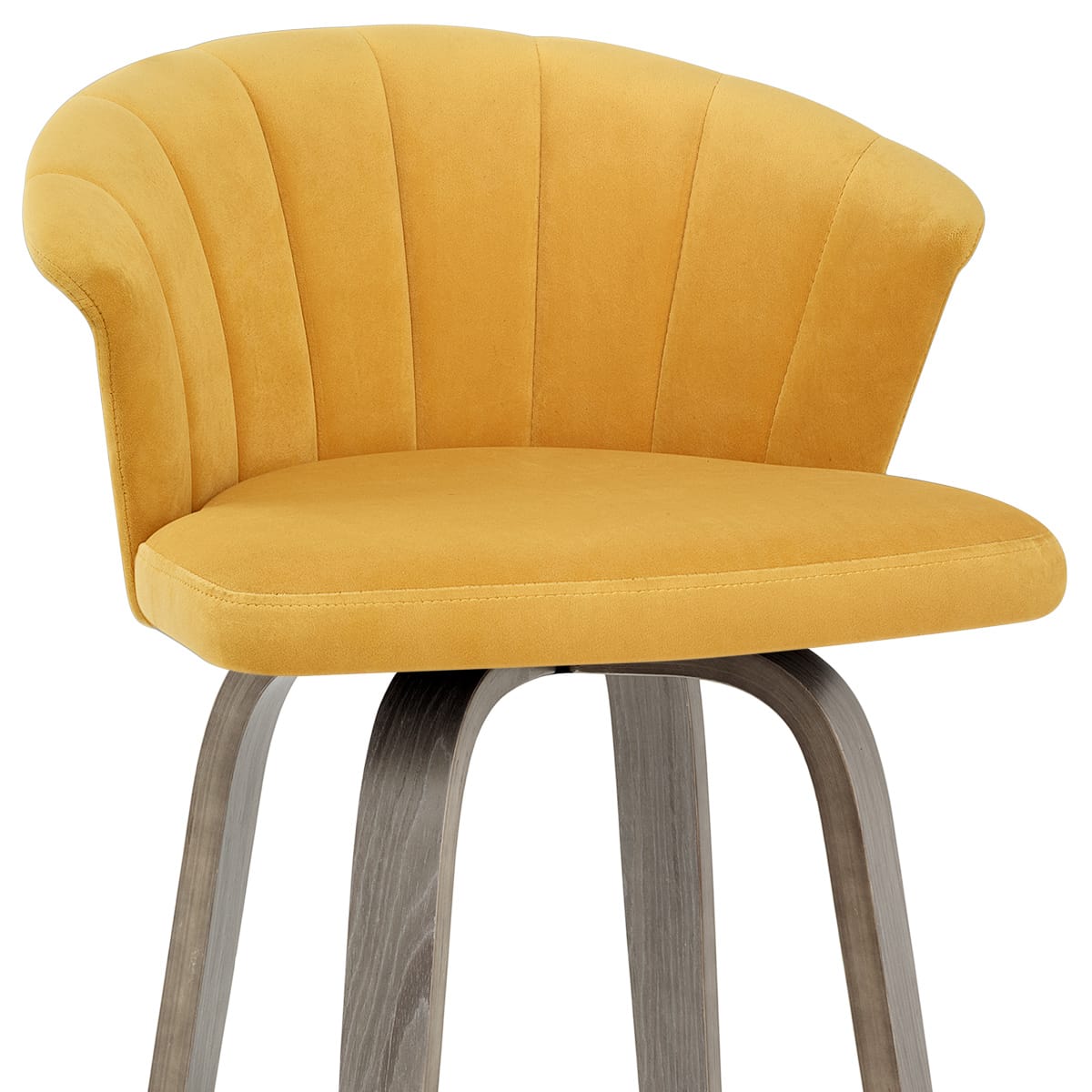 Sgabello Velluto Legno - Concerto Giallo
