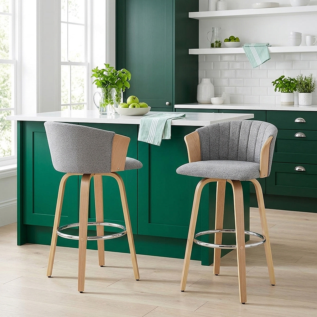 Sgabello Stoffa - Coral Grigio scuro