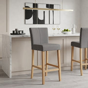 Sgabello Tessuto Rovere - Cornell Grigio