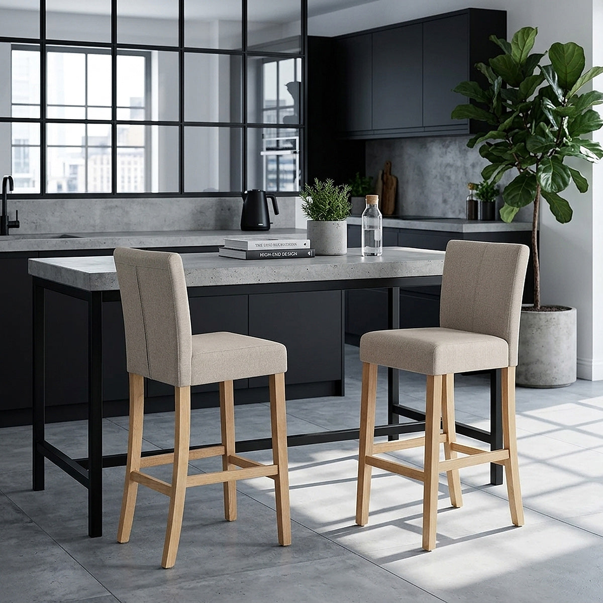 Sgabello Tessuto Rovere - Cornell Talpa