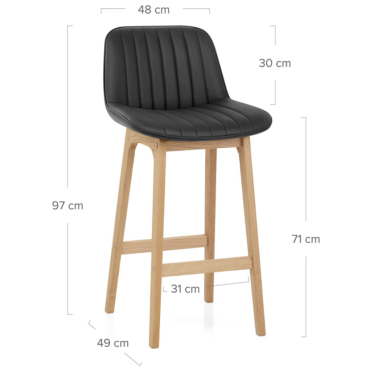 Sgabello Ecopelle - Cove Nero