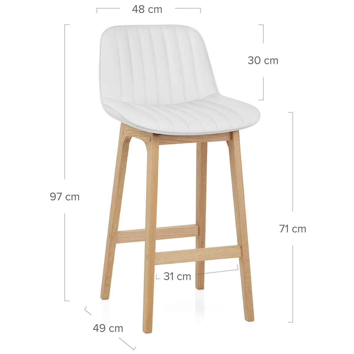 Sgabello Ecopelle - Cove Bianco
