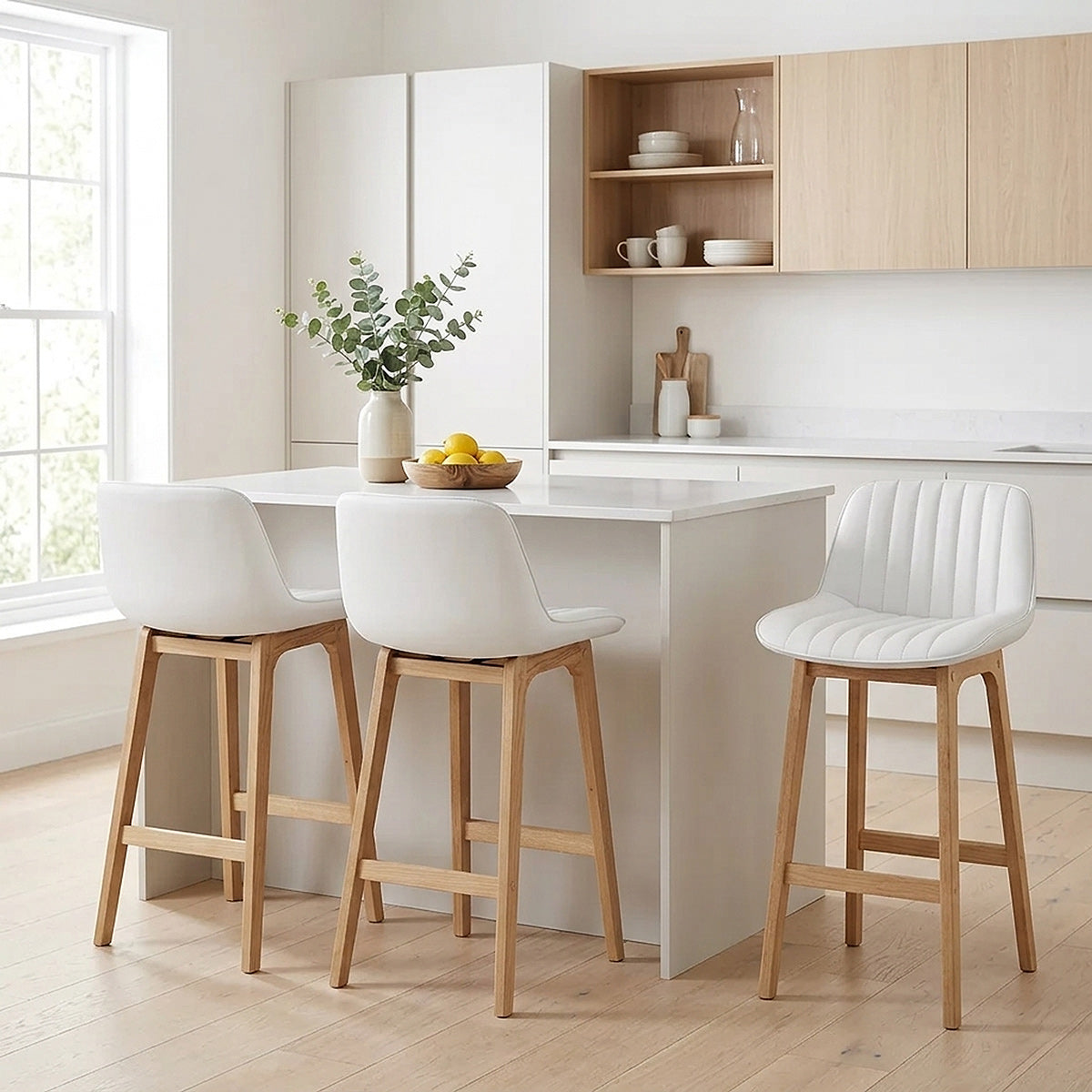 Sgabello Ecopelle - Cove Bianco
