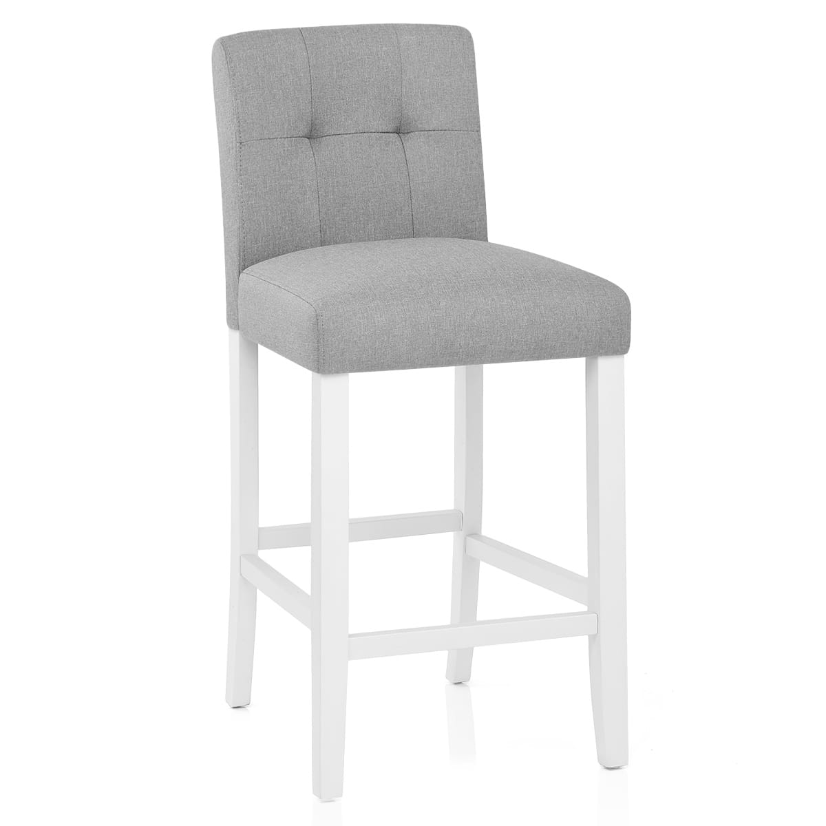 Sgabello Tessuto Legno - Crawford Grigio