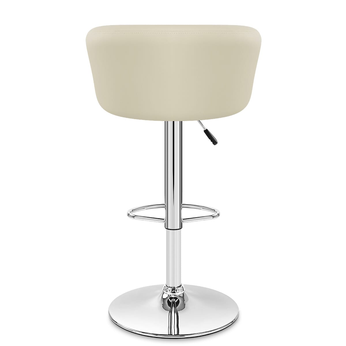 Sgabello Ecopelle Cromato - Eclipse Crema