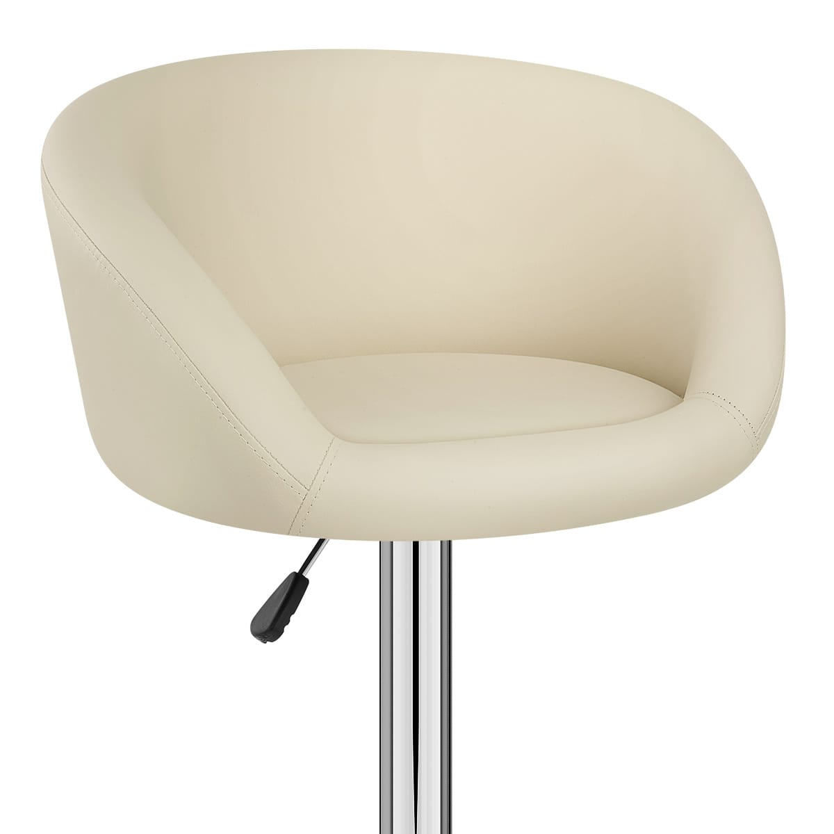 Sgabello Ecopelle Cromato - Eclipse Crema