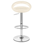 Sgabello Plastica Cromato - Crescent Crema