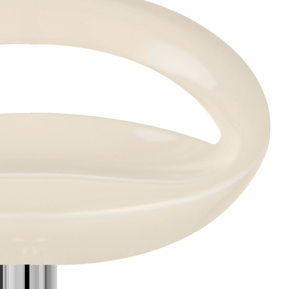Sgabello Plastica Cromato - Crescent Crema