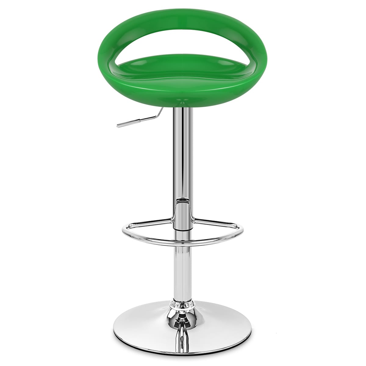 Sgabello Plastica Cromato - Crescent Verde