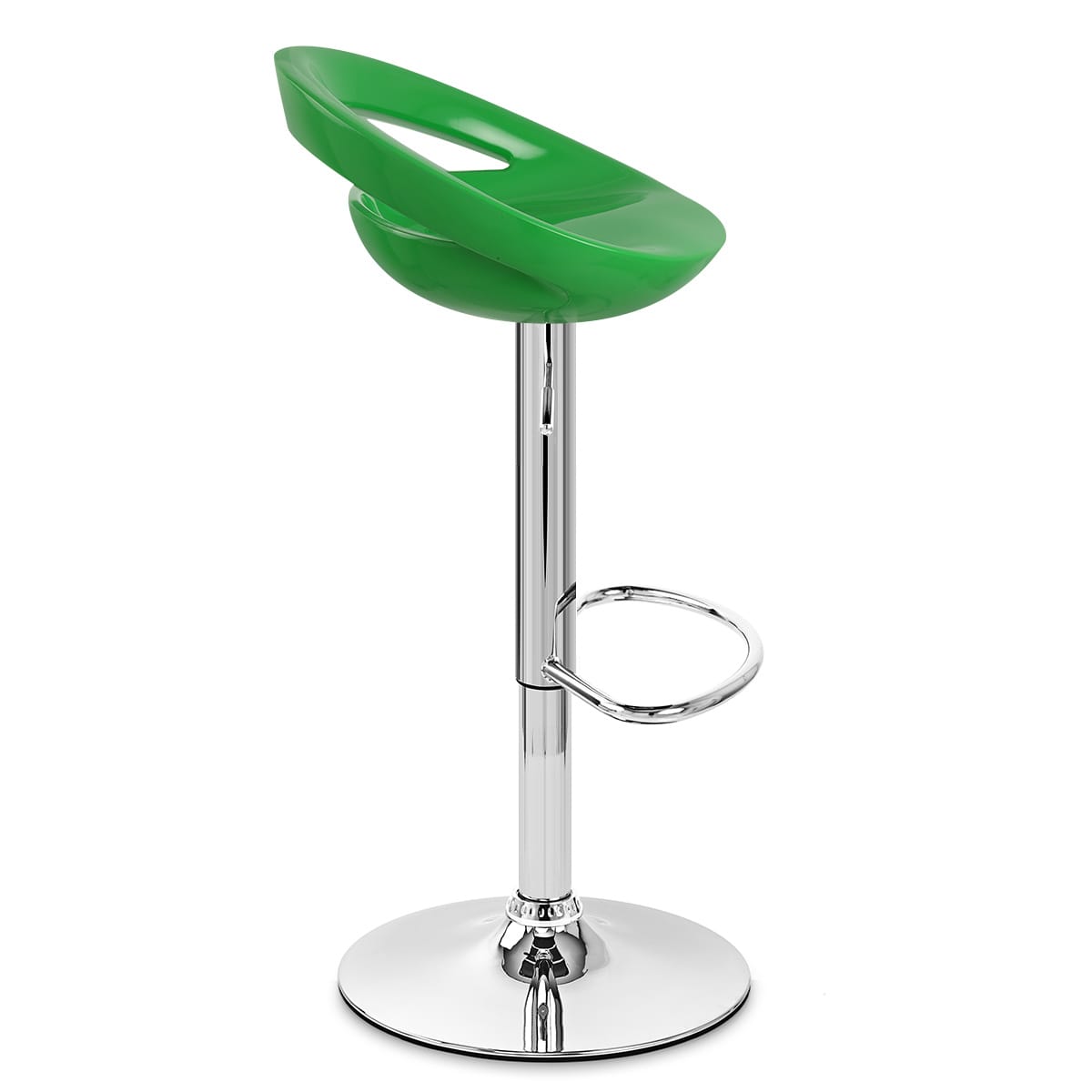 Sgabello Plastica Cromato - Crescent Verde
