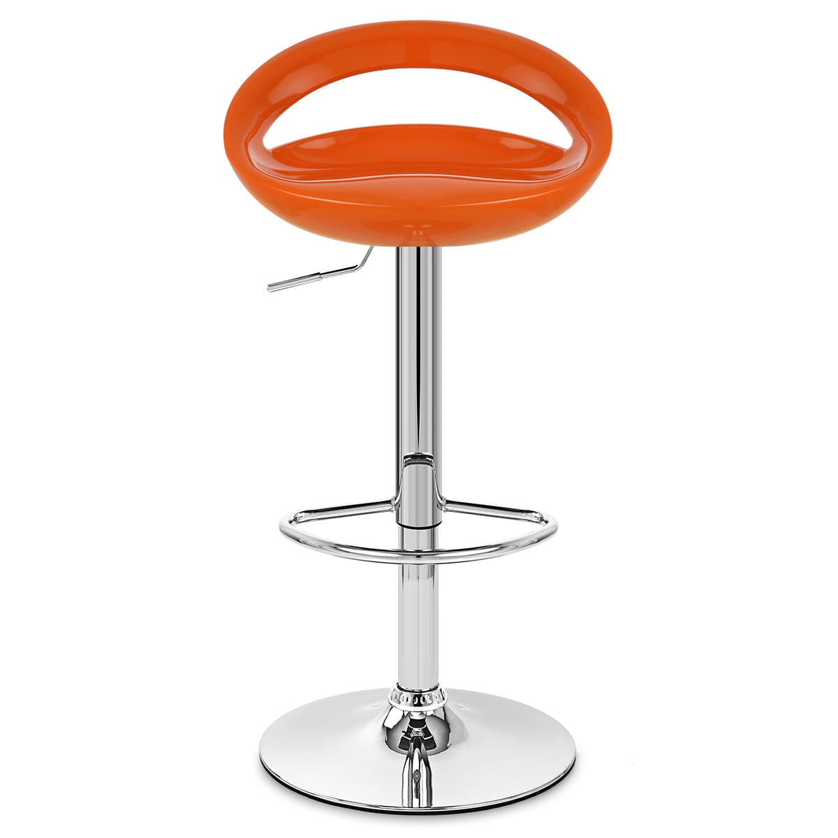 Sgabello Plastica Cromato - Crescent Arancione