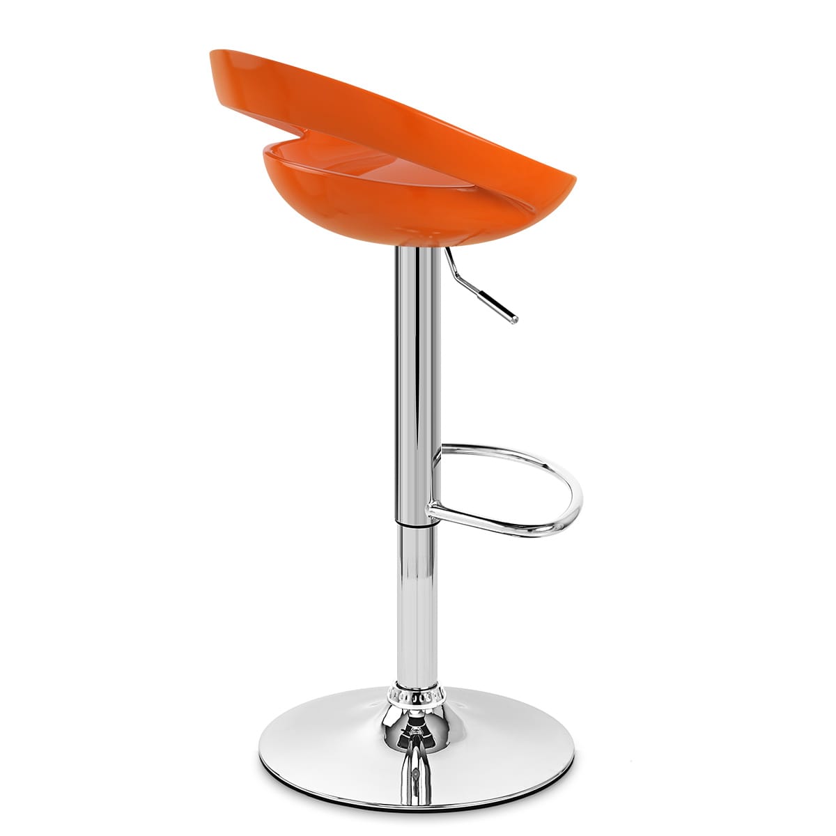 Sgabello Plastica Cromato - Crescent Arancione