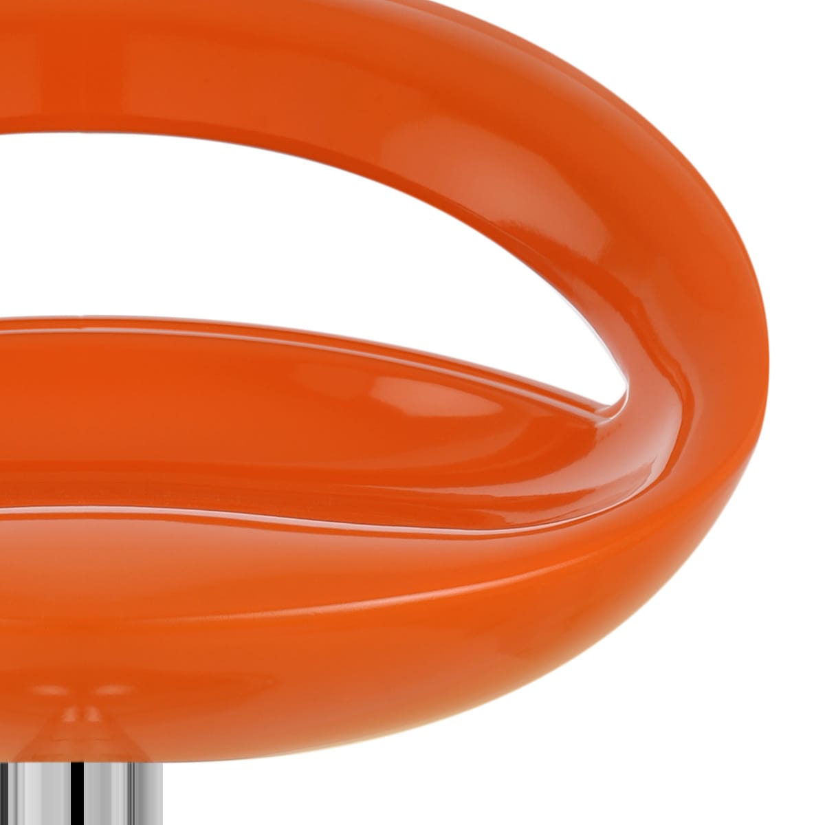 Sgabello Plastica Cromato - Crescent Arancione