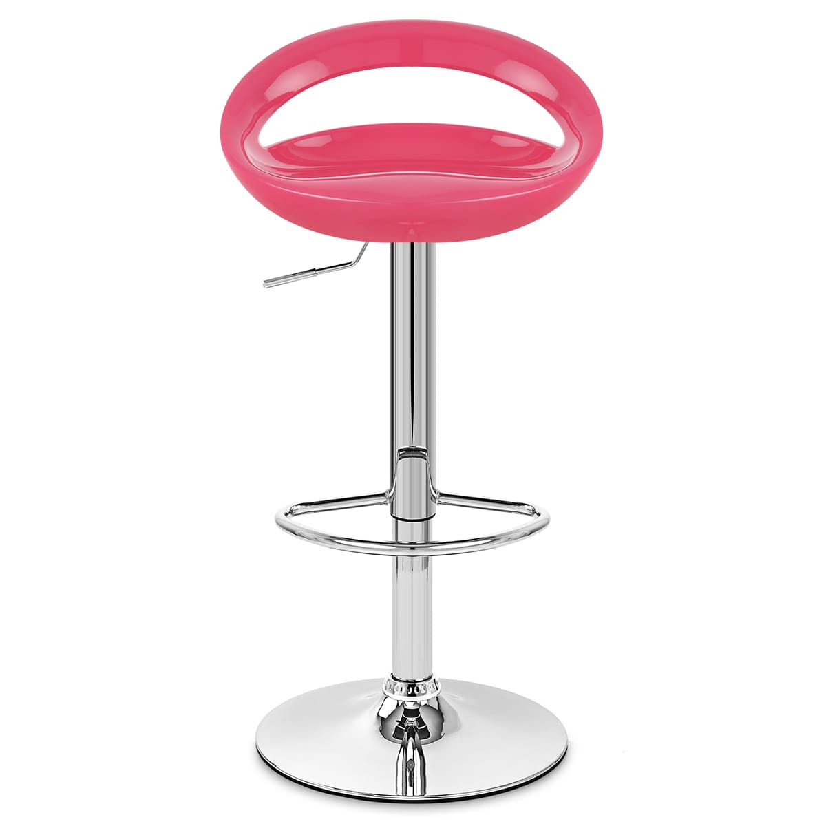 Sgabello Plastica Cromato - Crescent Rosa