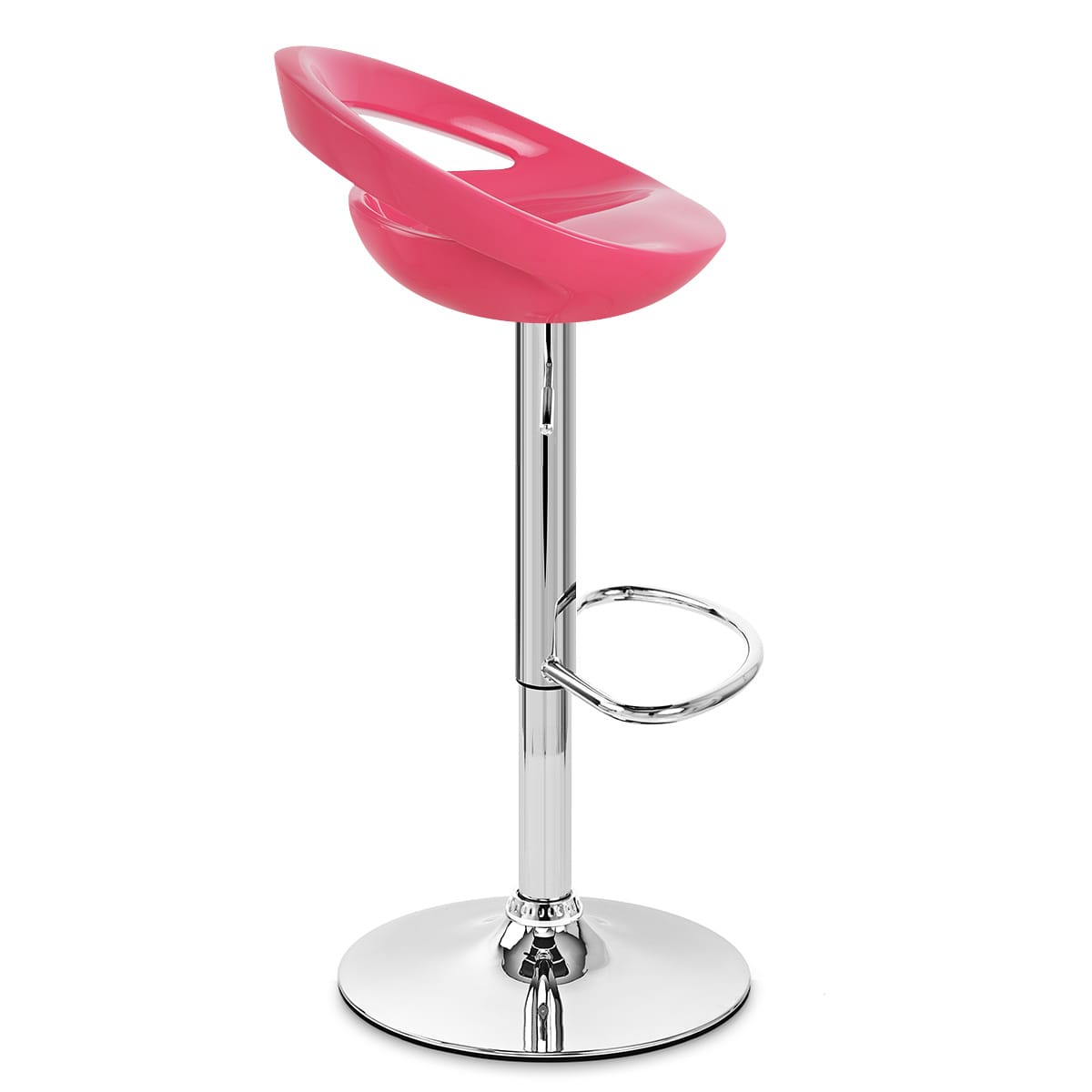 Sgabello Plastica Cromato - Crescent Rosa