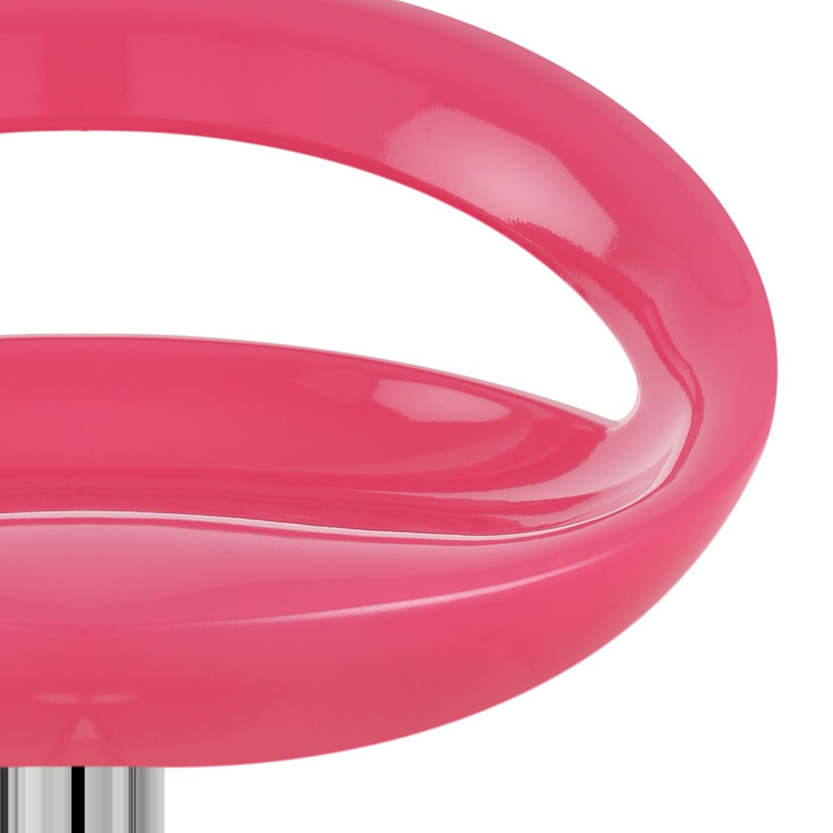 Sgabello Plastica Cromato - Crescent Rosa