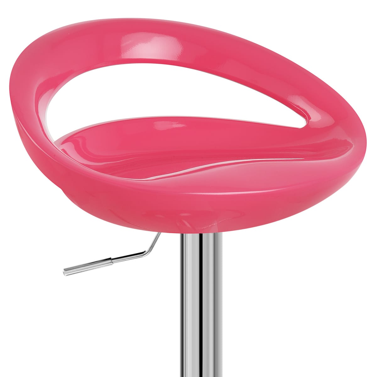 Sgabello Plastica Cromato - Crescent Rosa