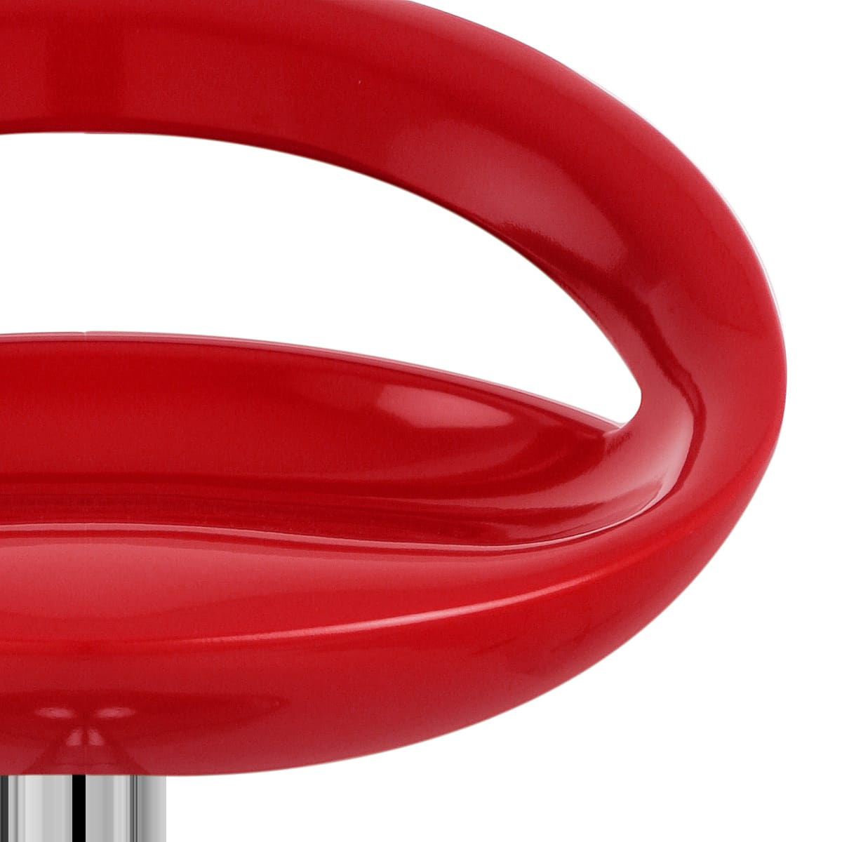 Sgabello Plastica Cromato - Crescent Rosso