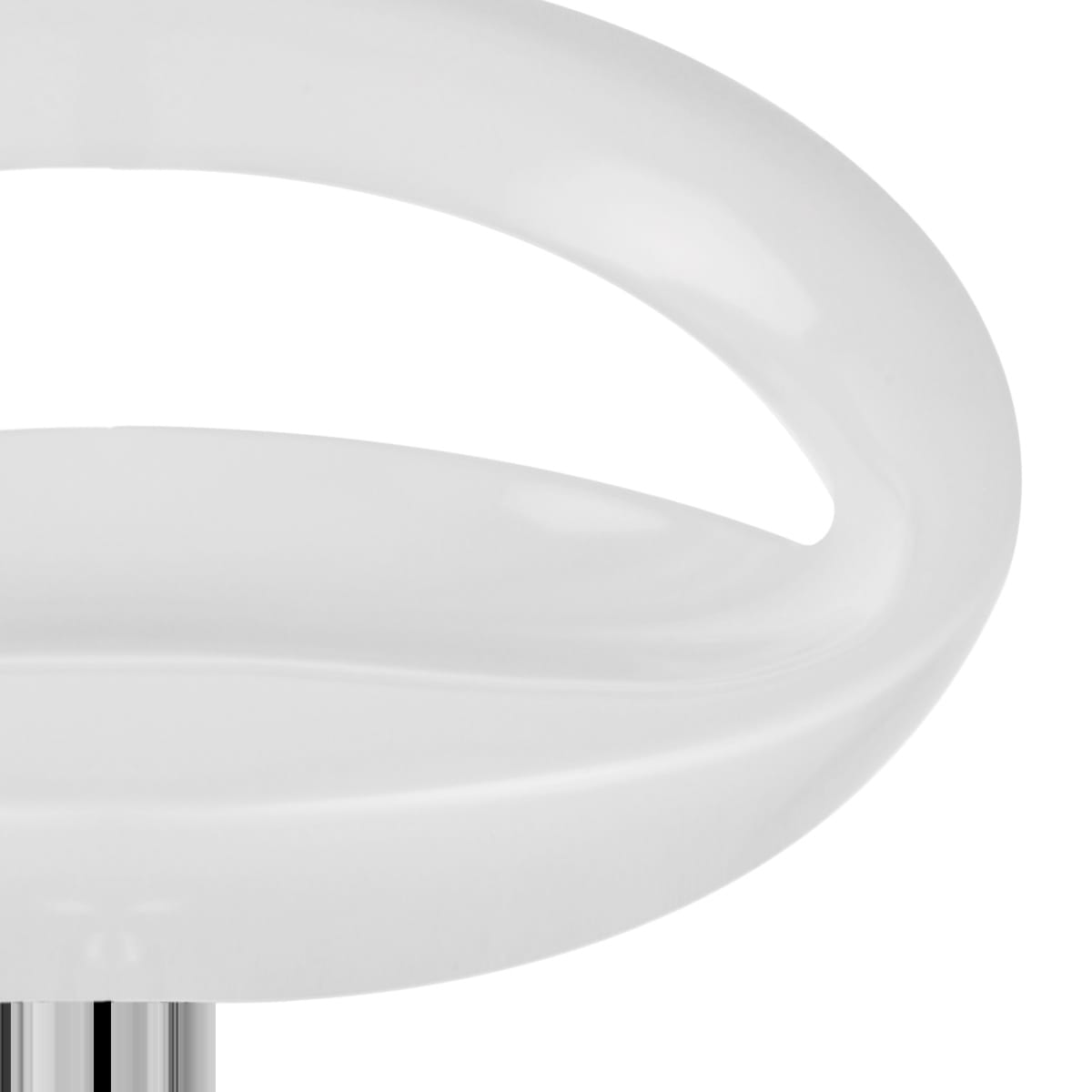 Sgabello Plastica Cromato - Crescent Bianco