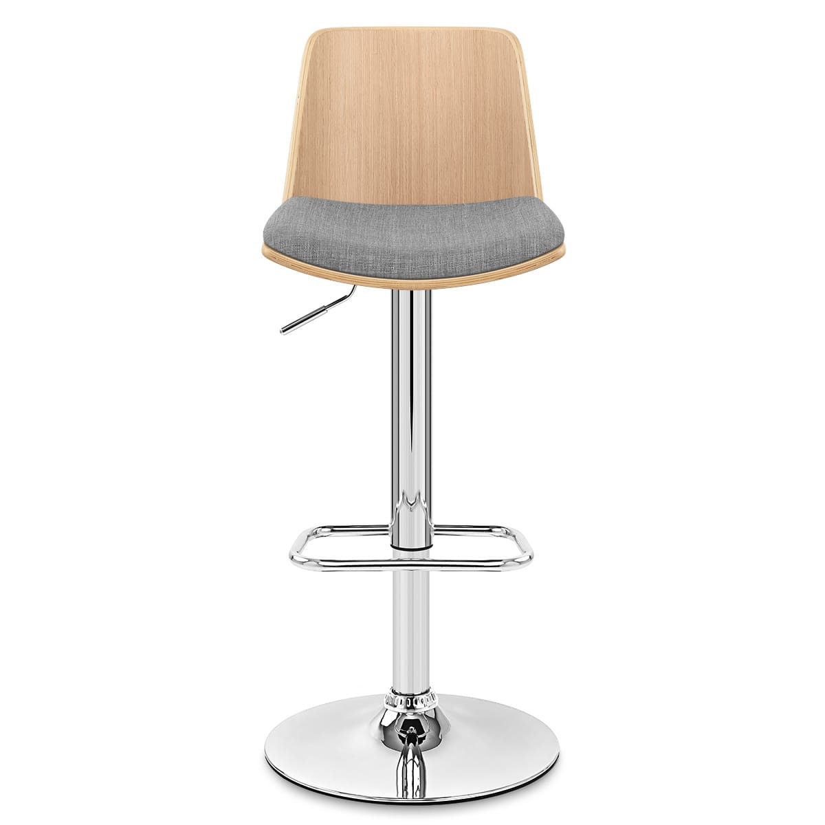 Sgabello Tessuto Cromato - Crest Grigio