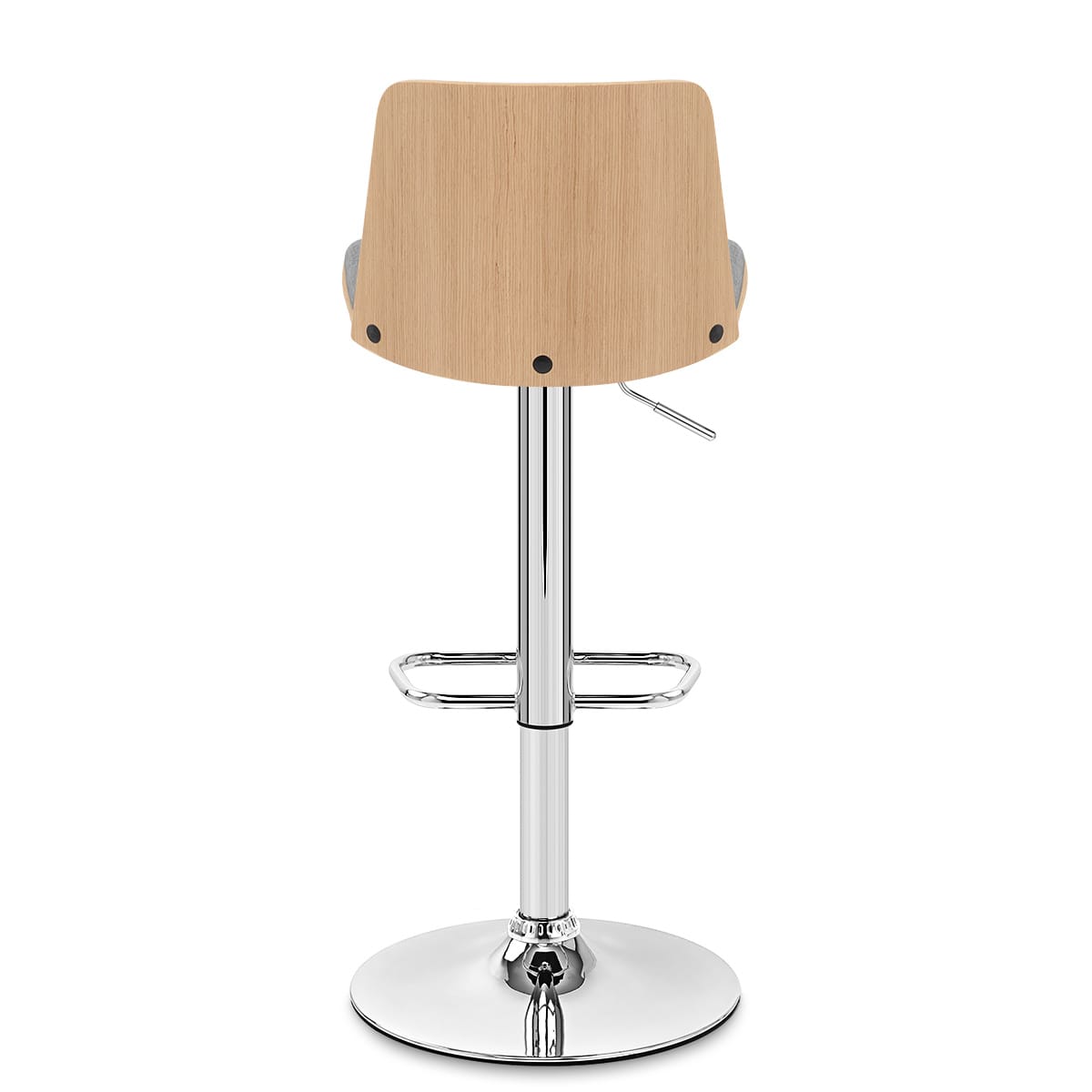 Sgabello Tessuto Cromato - Crest Grigio
