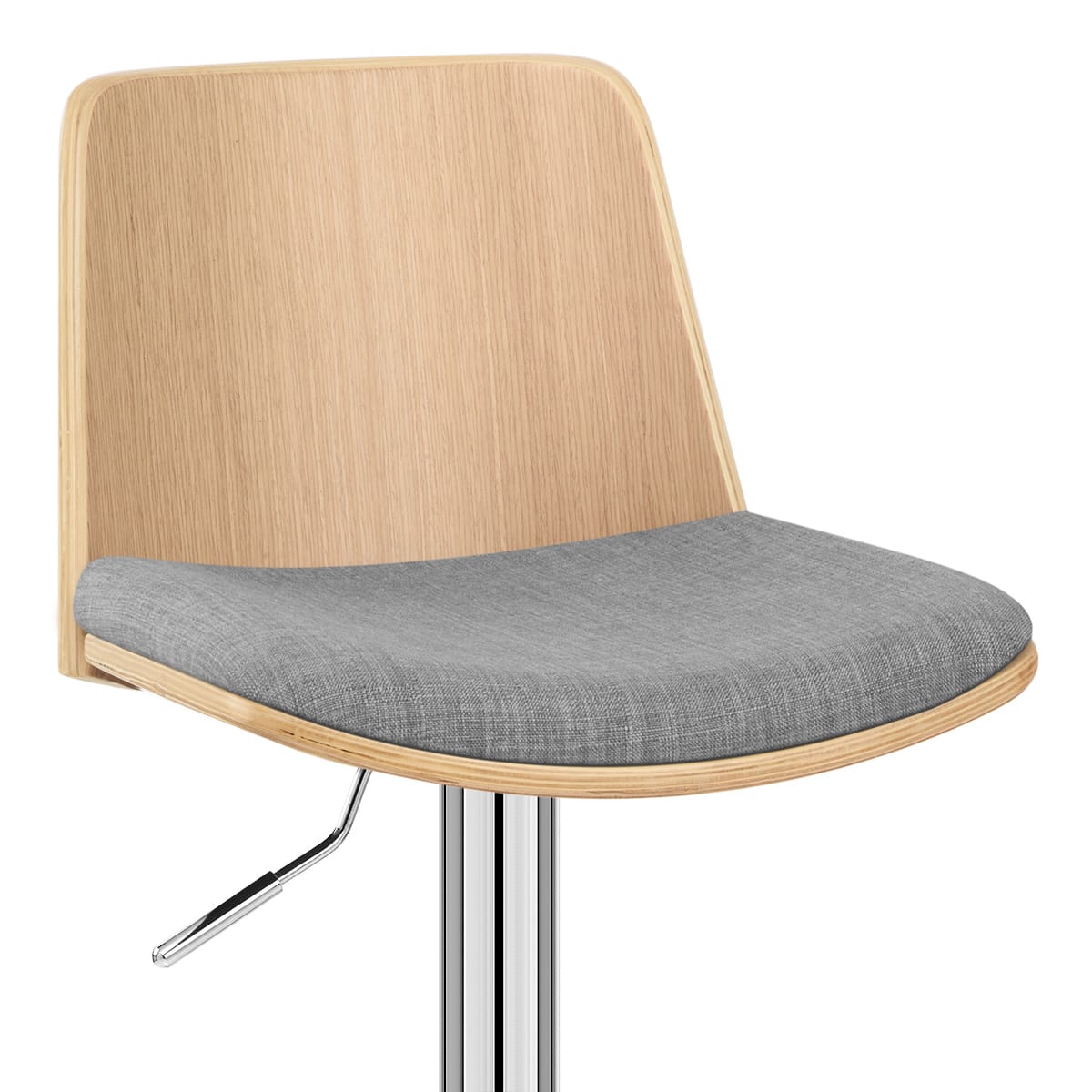 Sgabello Tessuto Cromato - Crest Grigio