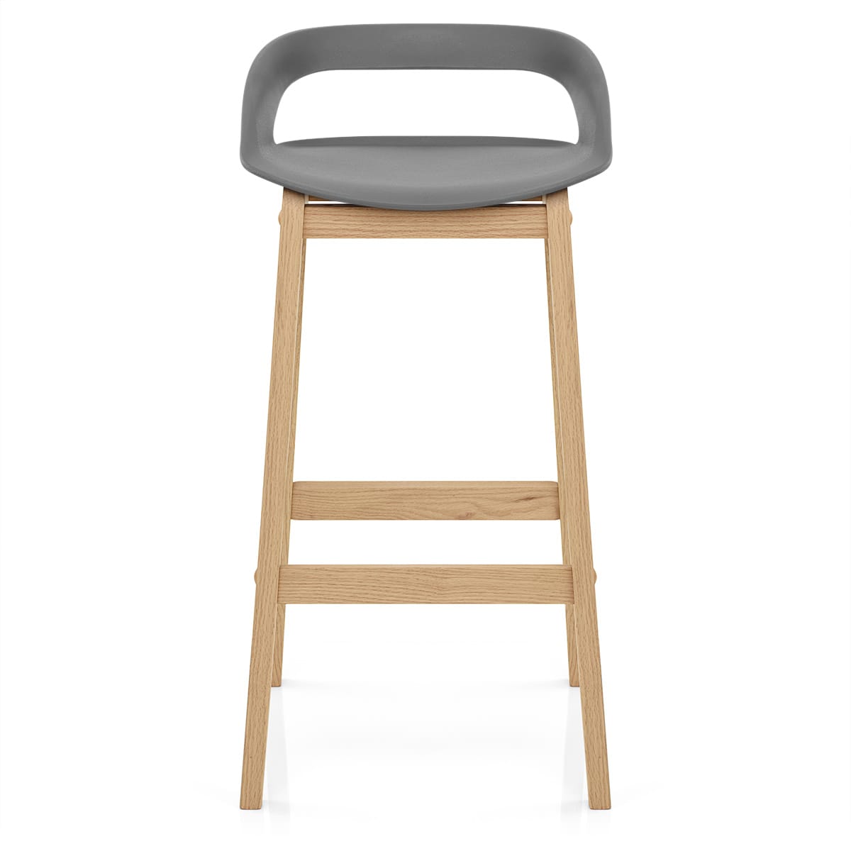 Sgabello Resina Legno - Crew Grigio