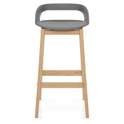 Sgabello Resina Legno - Crew Grigio