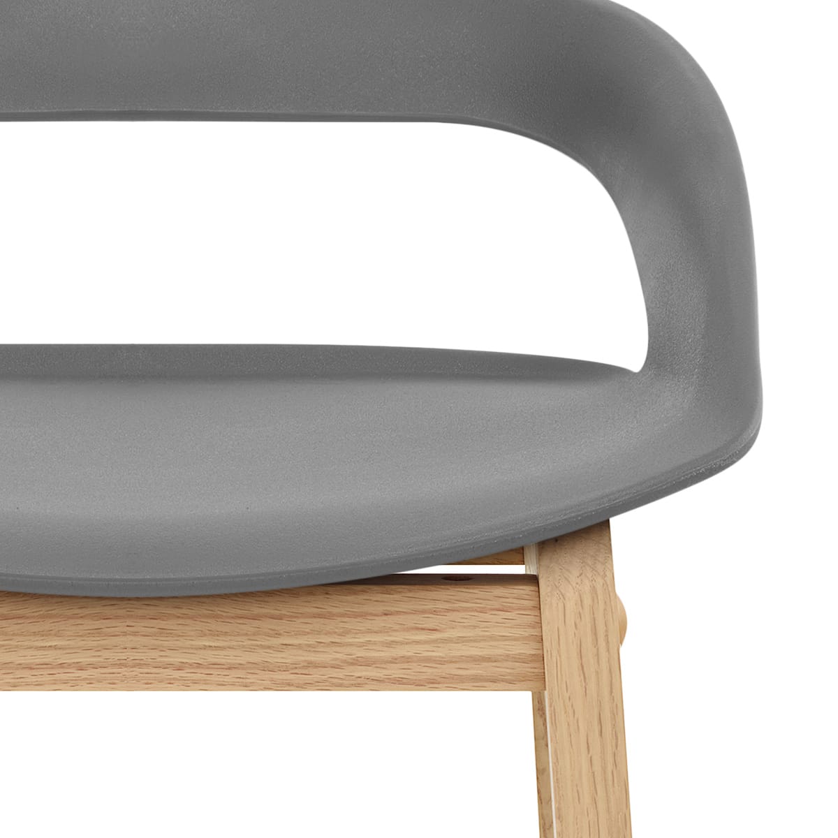 Sgabello Resina Legno - Crew Grigio