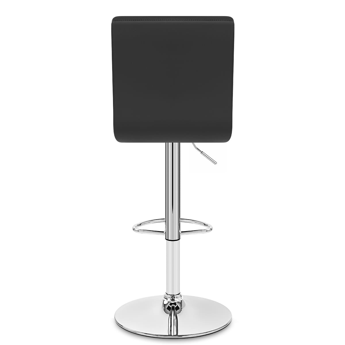 Sgabello Ecopelle Cromato - Criss Cross Nero