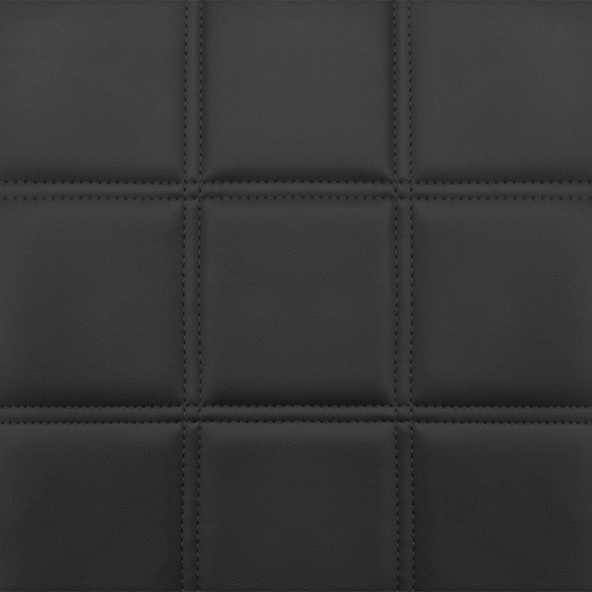 Sgabello Ecopelle Cromato - Criss Cross Nero