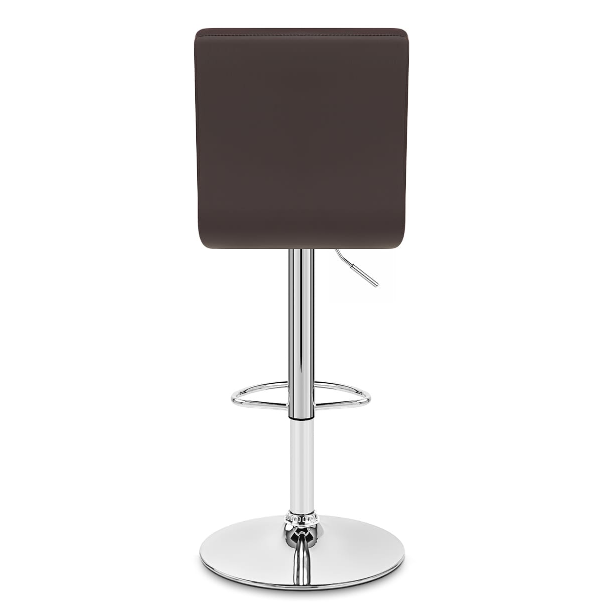 Sgabello Ecopelle Cromato - Criss Cross Marrone
