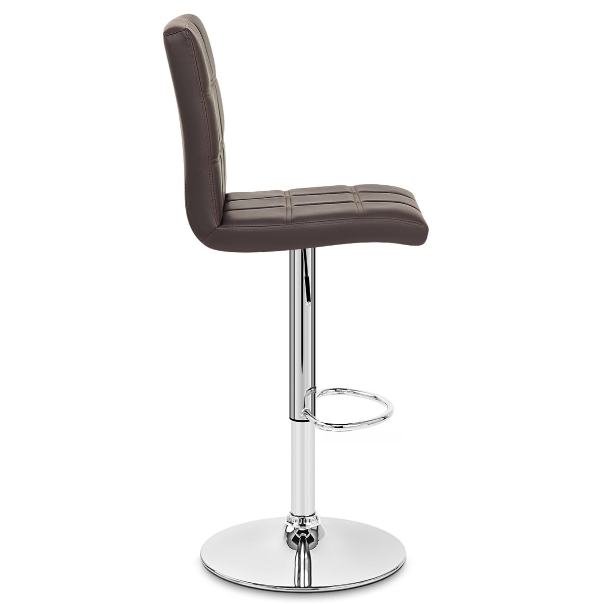Sgabello Ecopelle Cromato - Criss Cross Marrone